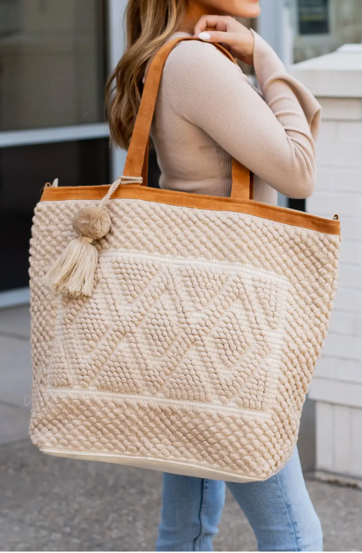 Diamond Pattern Tote Bag