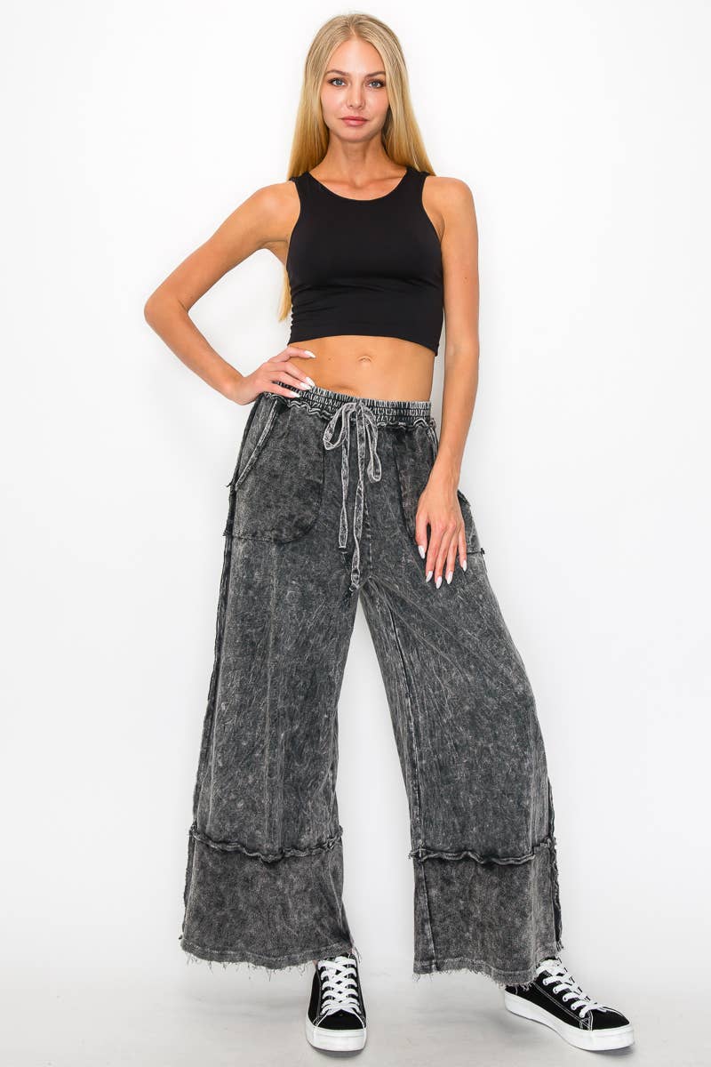 Frayed Wide Pants