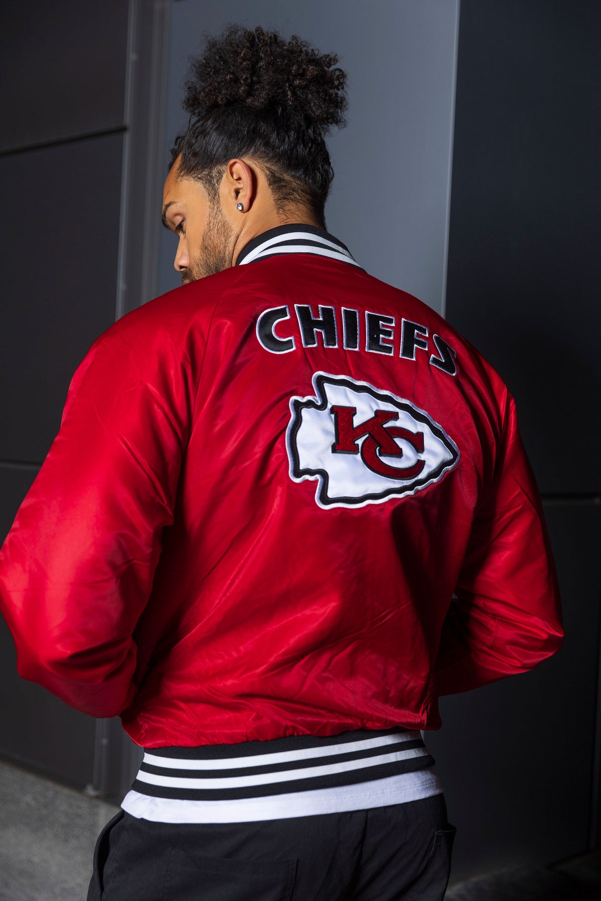 Kansas  City Chiefs x Cherry  Varsity Jacket