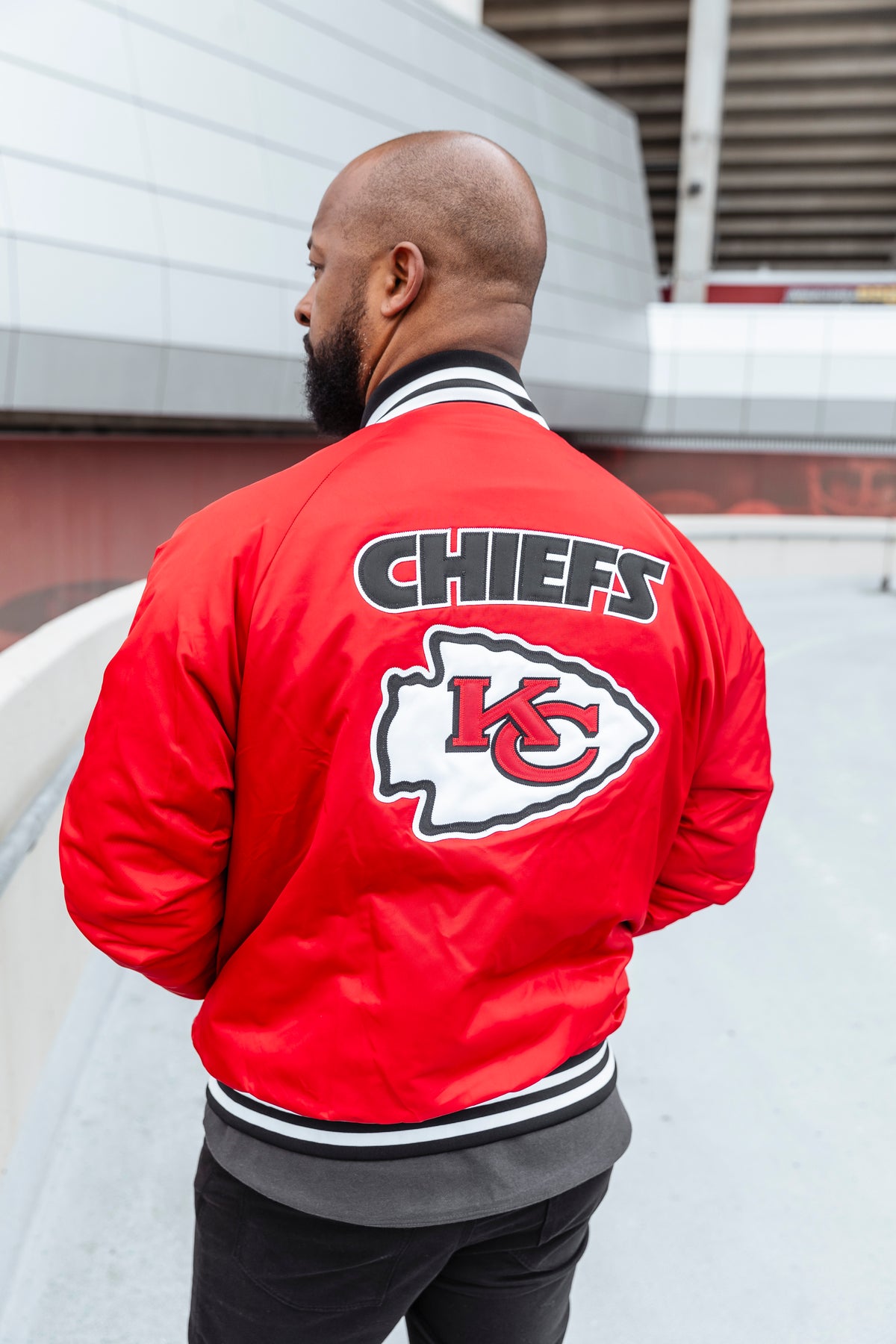 Kansas  City Chiefs x Cherry  Varsity Jacket