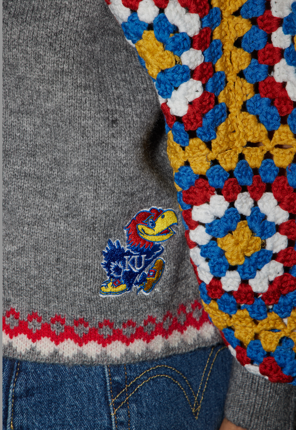 Throwback KU Crochet Sweater