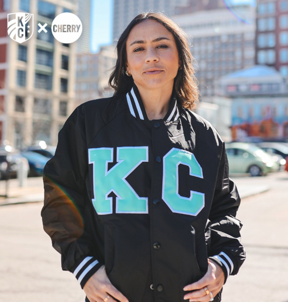 KC Teal Varsity Jacket - Cherry Co.