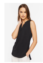 Jennie Sleeveless Collar V - Neck